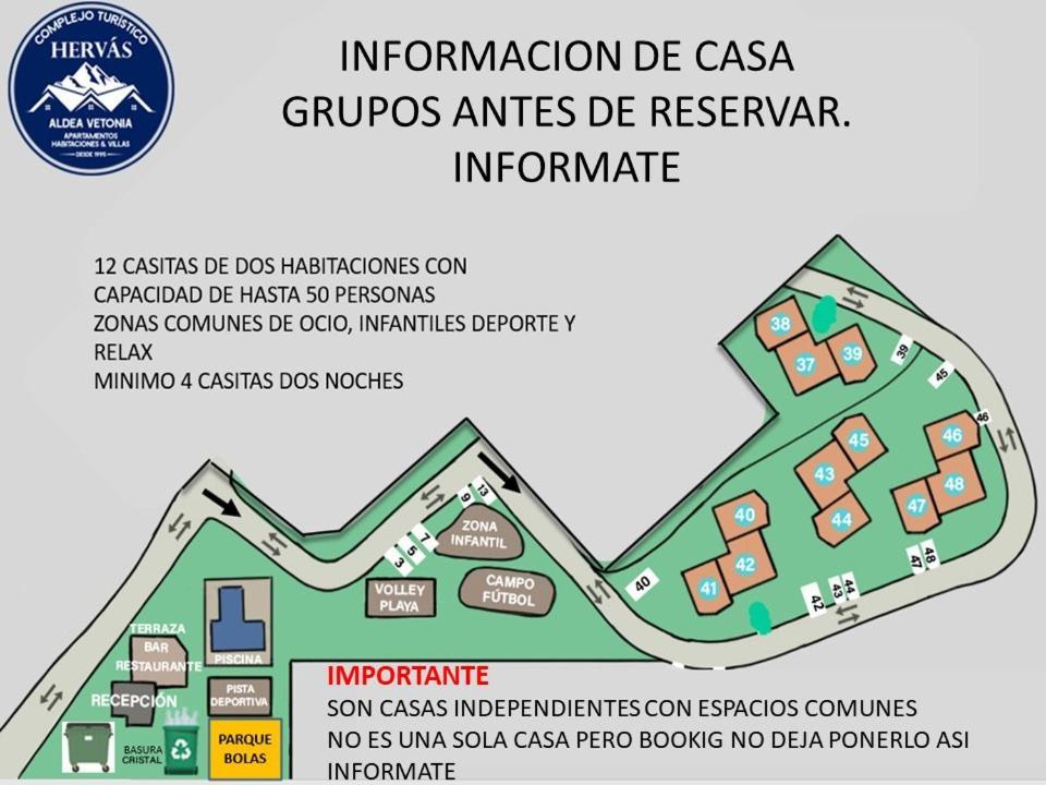 Complejo Aldea Vetonia Check Out Hasta Las 20H Parque De Mascotas Zonas Infantiles Ideal Grupos Parejas Familias Informate Apertura Piscina 1 De Mayo Hervás Eksteriør bilde